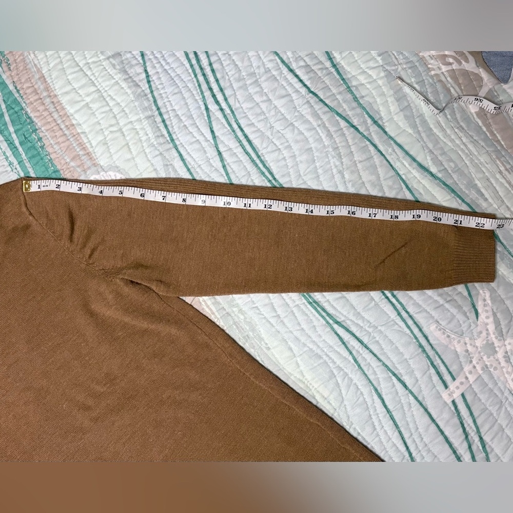 Beige Ribbed Knit Sweater - Picture 6 of 10